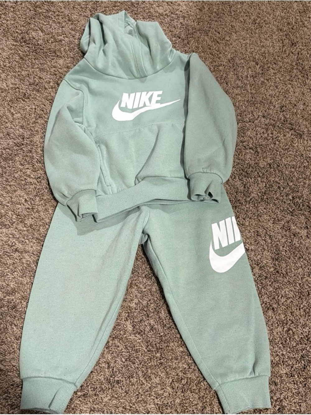 Nike Kids Mint Green Hoodie & Joggers Set